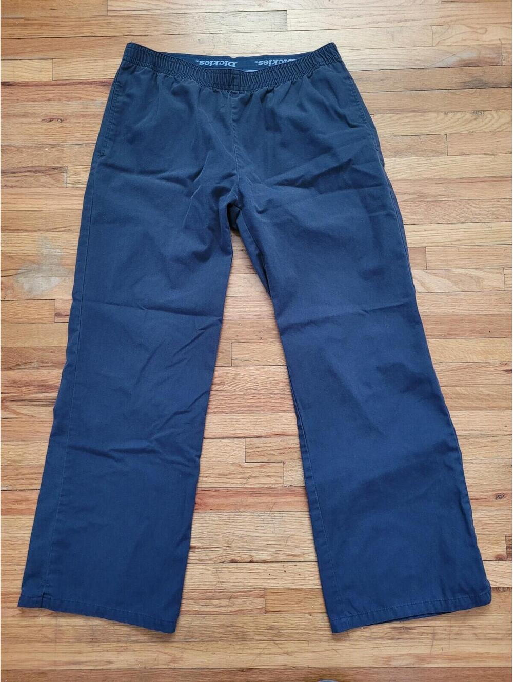 Dickies Scrub Pants Womens Medium Petite Blue Stretch Medical Utility